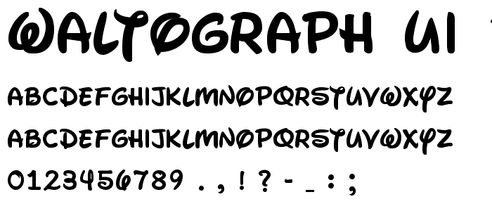 Waltograph UI Bold font